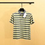 Lacoste Mens Striped Polo Shirt Short Sleeve Casual Cotton Top with Crocodile Logo - Image 2