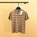 Lacoste Mens Striped Polo Shirt Short Sleeve Casual Cotton Top with Crocodile Logo - Image 3