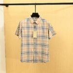 Burberry Mens Vintage Check Short Sleeve Button Up Shirt Casual Summer Top - Image 3