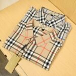 Burberry Mens Vintage Check Short Sleeve Button Up Shirt Casual Summer Top - Image 5