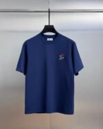 LOEWE Embroidered Anagram T-Shirt Cotton Short Sleeve Casual Luxury Top - Image 4