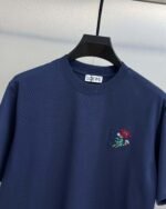 LOEWE Embroidered Anagram T-Shirt Cotton Short Sleeve Casual Luxury Top - Image 5