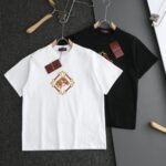 Gucci Horse Print T-Shirt Graphic Crew Neck Short Sleeve White Black