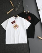 Gucci Horse Print T-Shirt Graphic Crew Neck Short Sleeve White Black