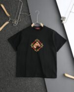 Gucci Horse Print T-Shirt Graphic Crew Neck Short Sleeve White Black - Image 2