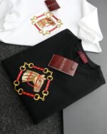 Gucci Horse Print T-Shirt Graphic Crew Neck Short Sleeve White Black - Image 6