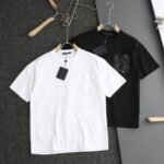 Louis Vuitton T-Shirt Monogram Pocket Crew Neck Short Sleeve White Black