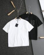 Louis Vuitton T-Shirt Monogram Pocket Crew Neck Short Sleeve White Black