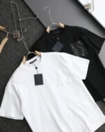 Louis Vuitton T-Shirt Monogram Pocket Crew Neck Short Sleeve White Black - Image 3