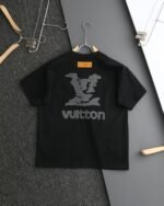 Louis Vuitton T-Shirt Cloud Logo Graphic Crew Neck Short Sleeve White/Black - Image 5
