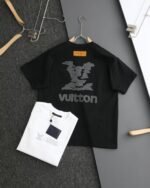 Louis Vuitton T-Shirt Cloud Logo Graphic Crew Neck Short Sleeve White/Black - Image 4