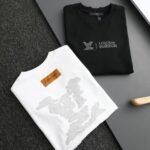 Louis Vuitton T-Shirt Cloud Logo Graphic Crew Neck Short Sleeve White/Black