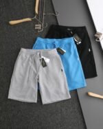 Polo Ralph Lauren Shorts Drawstring Waist Logo Embroidery Grey Blue Black