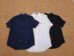 Polo Ralph Lauren Short Sleeve Shirt Pony Logo Dress Shirts Navy White Black