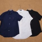 Polo Ralph Lauren Short Sleeve Shirt Pony Logo Dress Shirts Navy White Black