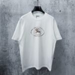 Burberry Short Sleeve T-Shirt Check Equest Knight Print Crew Neck White