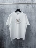 Burberry Short Sleeve T-Shirt Check Equest Knight Print Crew Neck White