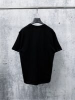 Burberry Short Sleeve T-Shirt Check Equest Knight Print Crew Neck Black - Image 2