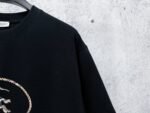 Burberry Short Sleeve T-Shirt Check Equest Knight Print Crew Neck Black - Image 7