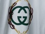 Gucci T-Shirt Interlocking G Logo Print Crew Neck Short Sleeve White - Image 4