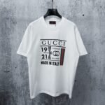 Gucci T-Shirt 1921 Dragonfly Graphic Crew Neck Short Sleeve White