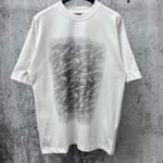 Balenciaga T-Shirt Allover Logo Print Crew Neck Short Sleeve White