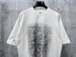 Balenciaga T-Shirt Allover Logo Print Crew Neck Short Sleeve White - Image 6