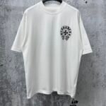 Chrome Hearts T-Shirt Horseshoe Cross Logo Crew Neck Short Sleeve White