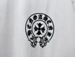 Chrome Hearts T-Shirt Horseshoe Cross Logo Crew Neck Short Sleeve White - Image 3