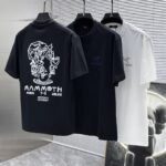 Arc'teryx Mens T-Shirt Mammoth Print & Logo Crew Neck Black White