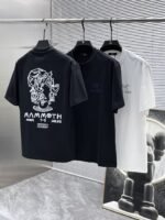 Arc'teryx Mens T-Shirt Mammoth Print & Logo Crew Neck Black White