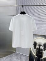 Moncler T-Shirt Luxury Outdoor Logo Print Crew Neck Short Sleeve Black White - Image 3