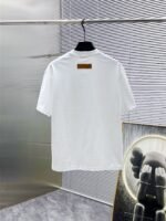 Louis Vuitton T-Shirt Graffiti LV Logo Print Crew Neck Black White - Image 5