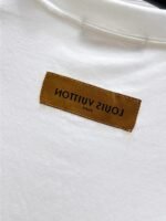 Louis Vuitton T-Shirt Graffiti LV Logo Print Crew Neck Black White - Image 3