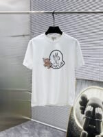 Moncler T-Shirt Cartoon Elephant Logo Print Crew Neck Black White - Image 8