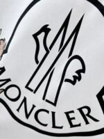 Moncler T-Shirt Cartoon Elephant Logo Print Crew Neck Black White - Image 4