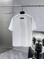 Louis Vuitton T-Shirt Spray Paint LV Logo Print Crew Neck Black White - Image 7