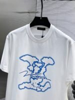 Louis Vuitton T-Shirt Spray Paint LV Logo Print Crew Neck Black White - Image 6