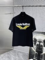 Louis Vuitton T-Shirt Monogram Logo Print Crew Neck Black White - Image 2