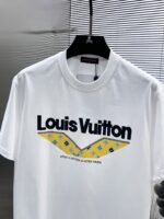 Louis Vuitton T-Shirt Monogram Logo Print Crew Neck Black White - Image 6
