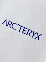 Arc'teryx T-Shirt Brushstroke Logo Print Crew Neck Black White - Image 5