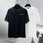 Arc'teryx T-Shirt Brushstroke Logo Print Crew Neck Black White
