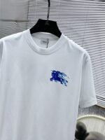 Burberry T-Shirt Knight Logo Print Crew Neck Black White - Image 6