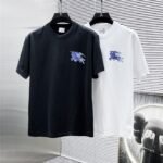 Burberry T-Shirt Knight Logo Print Crew Neck Black White