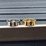 Louis Vuitton LV & Monogram Silver and Gold Band Ring Set - Image 5