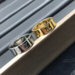 Louis Vuitton LV & Monogram Silver and Gold Band Ring Set - Image 4