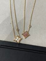 Louis Vuitton Color Blossom Mother of Pearl & Pink Agate Pendant Necklace