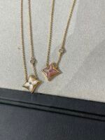 Louis Vuitton Color Blossom Mother of Pearl & Pink Agate Pendant Necklace - Image 4