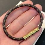 Louis Vuitton Monogram Canvas Wrap Leather Bracelet