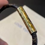 Louis Vuitton Monogram Canvas Wrap Leather Bracelet - Image 6
